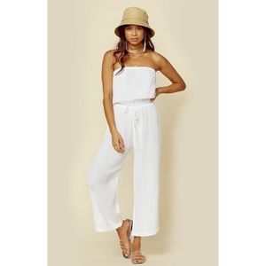 Blue Life White Bell Jumpsuit